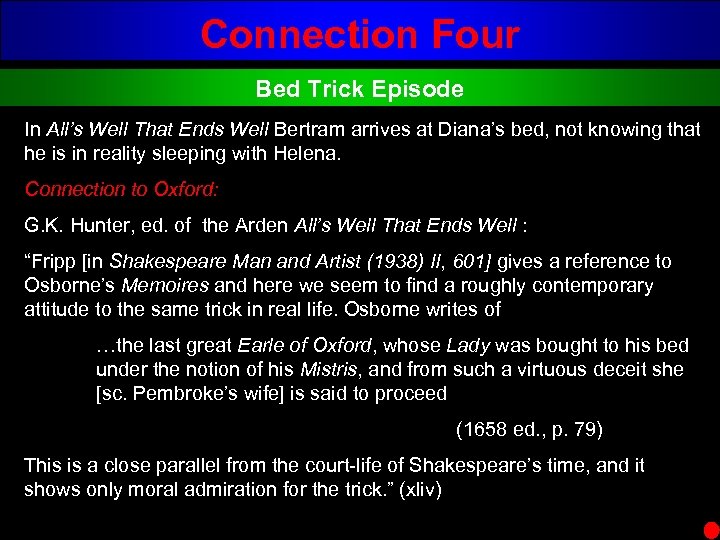 Connection Four Bed Trick Episode In All’s Well That Ends Well Bertram arrives at