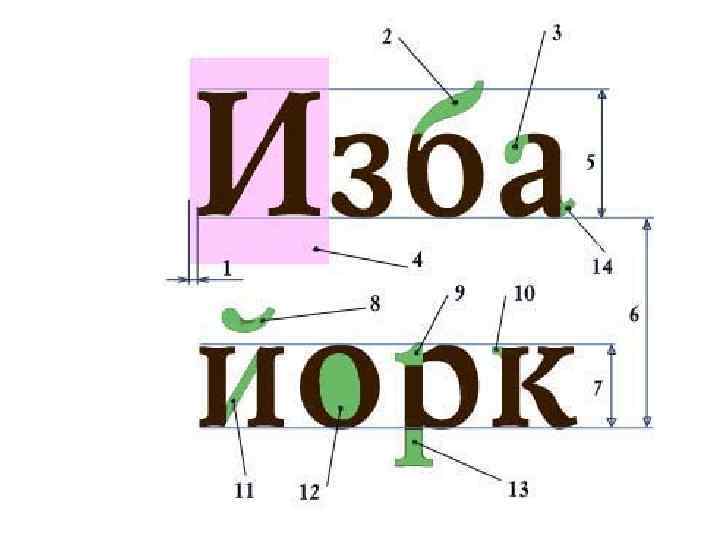 Из чего состоит буква. Строение буквы. Части букв. Буква состоит из. Анатомия буквы.