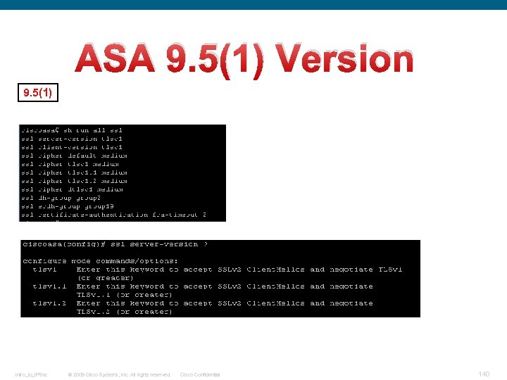 ASA 9. 5(1) Version 9. 5(1) Intro_to_IPSec © 2009 Cisco Systems, Inc. All rights