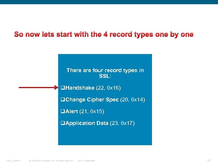 So now lets start with the 4 record types one by one There are