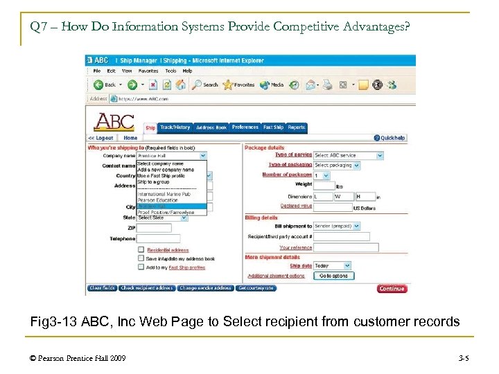 Q 7 – How Do Information Systems Provide Competitive Advantages? Fig 3 -13 ABC,