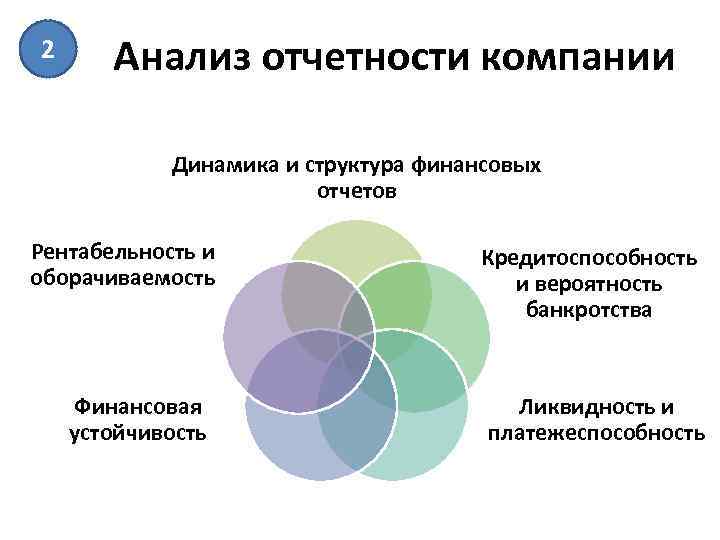 2 Анализ отчетности компании Динамика и структура финансовых отчетов Рентабельность и оборачиваемость Финансовая устойчивость