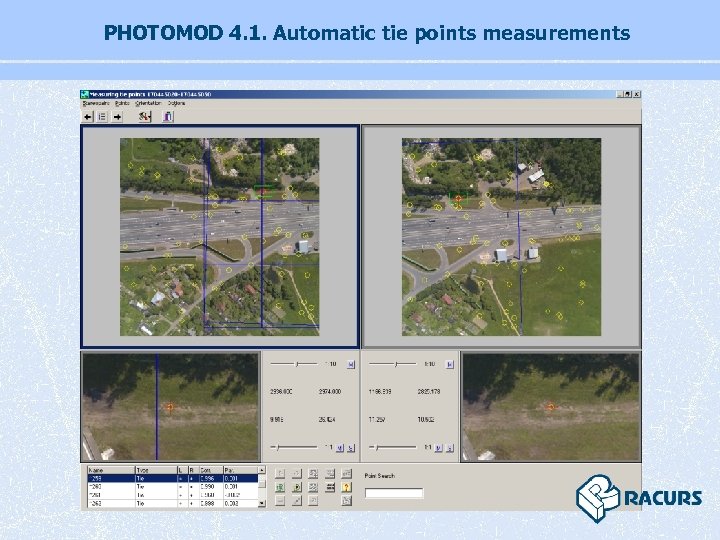 PHOTOMOD 4. 1. Automatic tie points measurements 