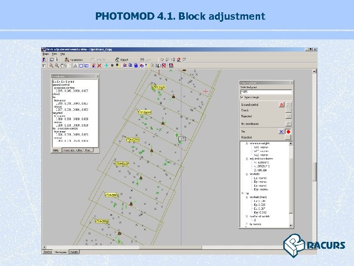 PHOTOMOD 4. 1. Block adjustment 