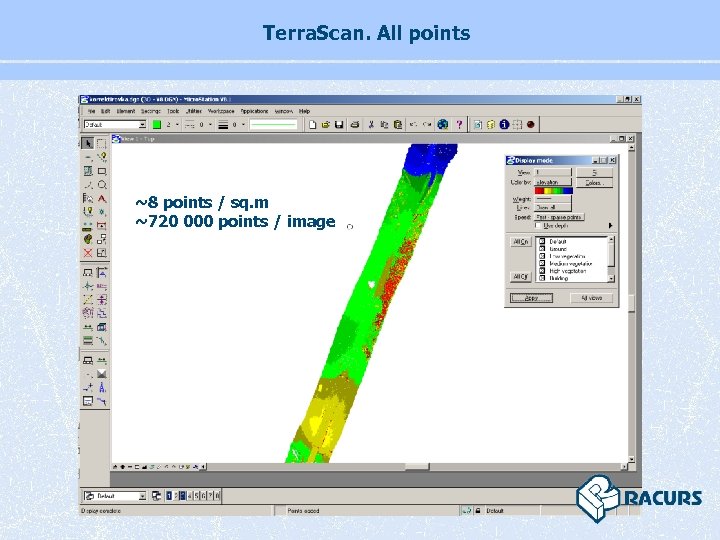 Terra. Scan. All points ~8 points / sq. m ~720 000 points / image