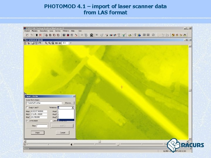 PHOTOMOD 4. 1 – import of laser scanner data from LAS format 