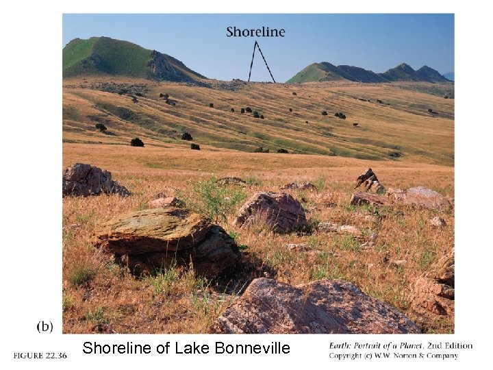 Evidence for Pleistocene lakes (western US) Shoreline of Lake Bonneville 