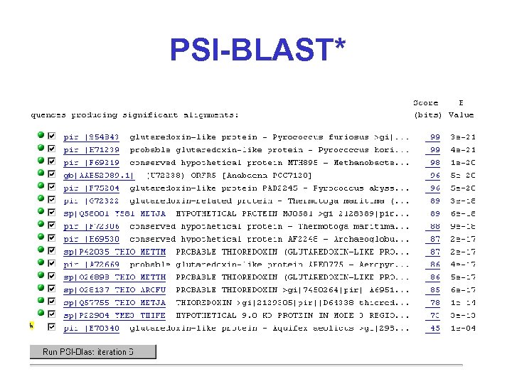 PSI-BLAST* 