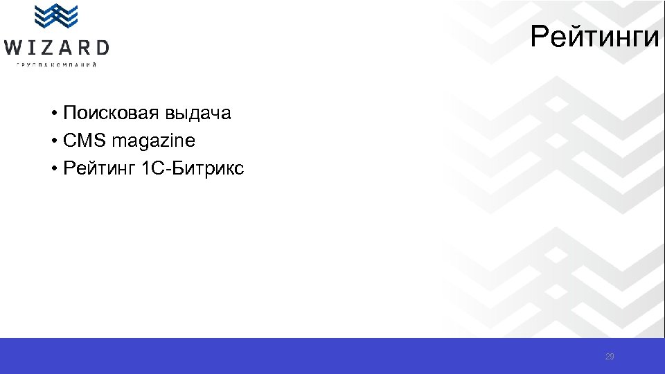 Рейтинги • Поисковая выдача • CMS magazine • Рейтинг 1 С-Битрикс 29 