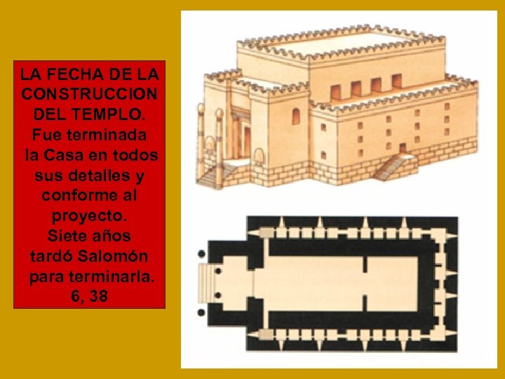 LA FECHA DE LA CONSTRUCCION DEL TEMPLO. Fue terminada la Casa en todos sus