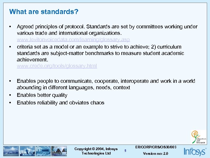 What are standards? • • • Agreed principles of protocol. Standards are set by