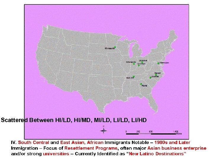 Scattered Between HI/LD, HI/MD, MI/LD, LI/HD 