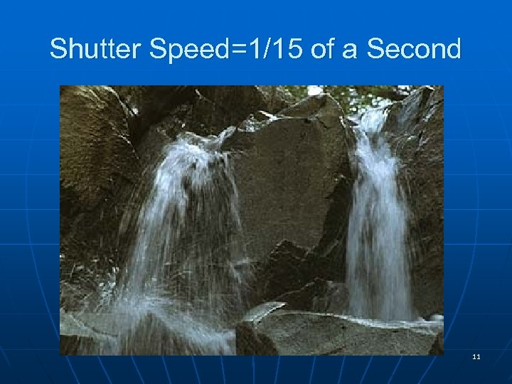 Shutter Speed=1/15 of a Second 11 