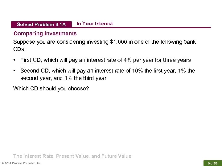 Solved Problem 3. 1 A In Your Interest Comparing Investments Suppose you are considering