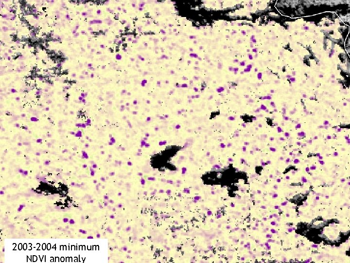 2003 -2004 minimum NDVI anomaly 