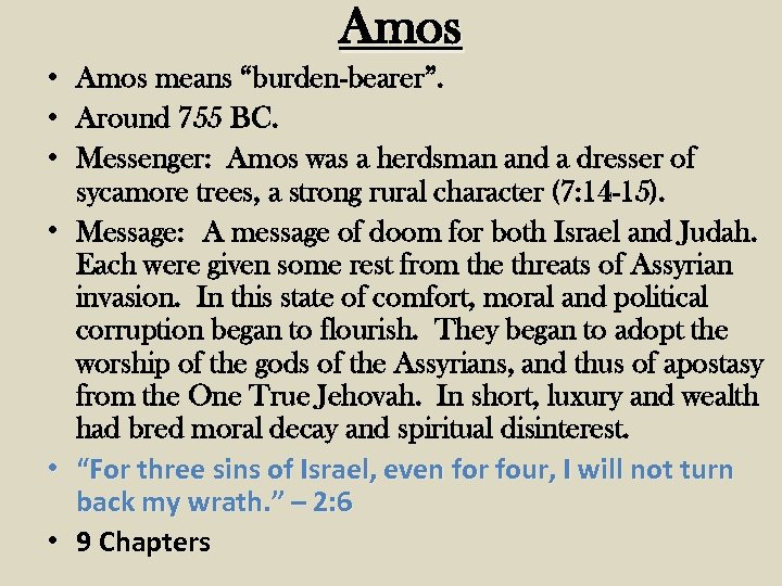 Short Summary Of Book Of Amos Bible Study For Pr