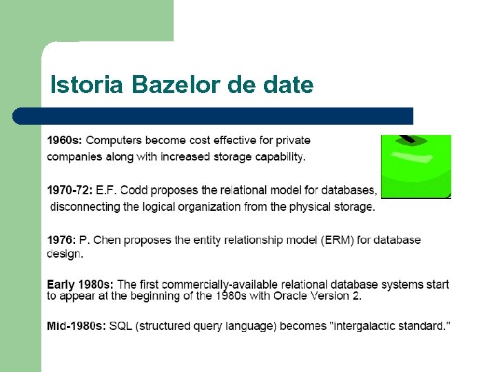 Istoria Bazelor de date 