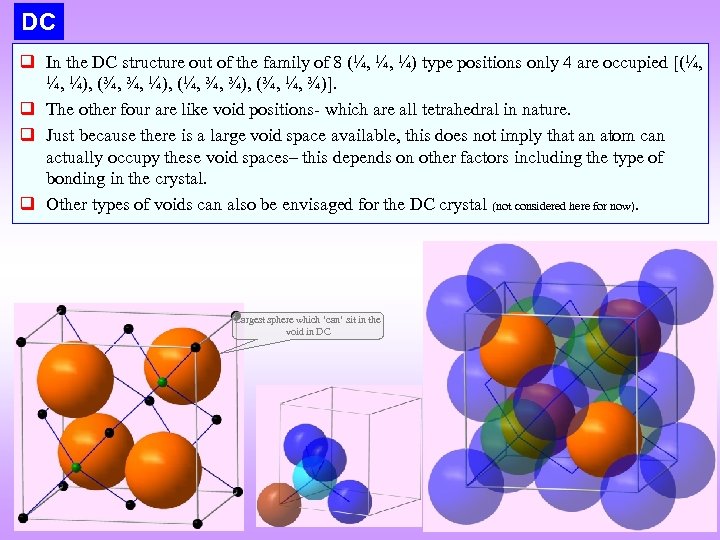 DC q In the DC structure out of the family of 8 (¼, ¼,