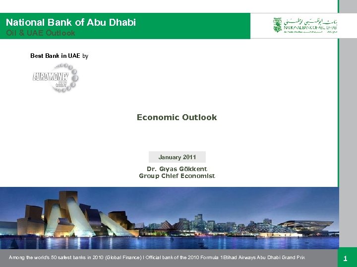 National Bank of Abu Dhabi Oil & UAE Outlook Best Bank in UAE by