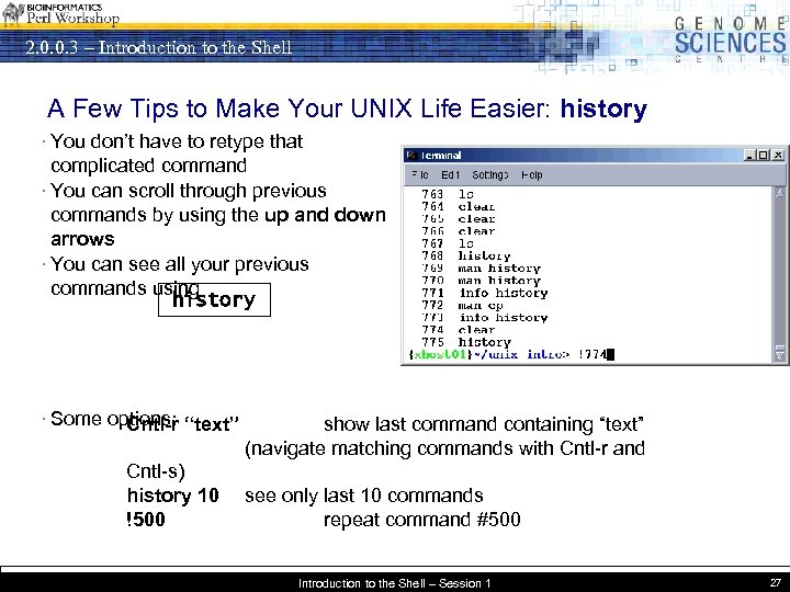 2. 0. 0. 3 – Introduction to the Shell A Few Tips to Make