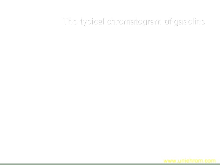 The typical chromatogram of gasoline www. unichrom. com 