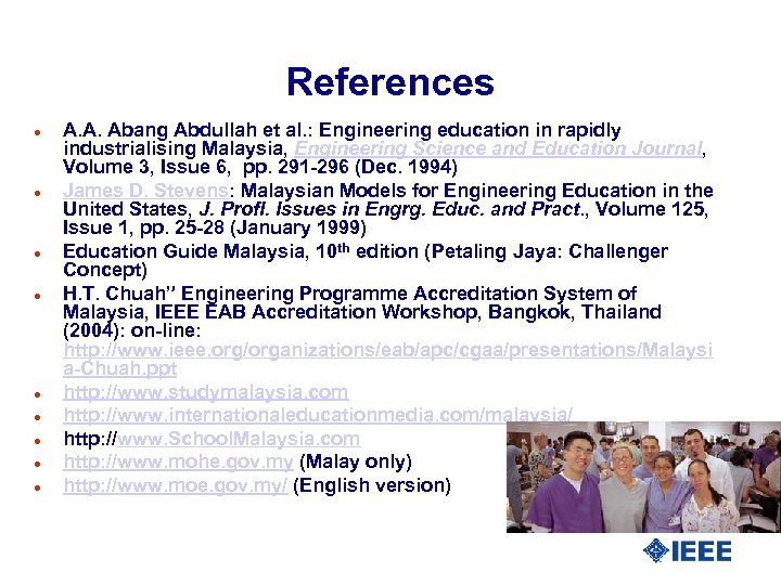 References l l l l l A. A. Abang Abdullah et al. : Engineering