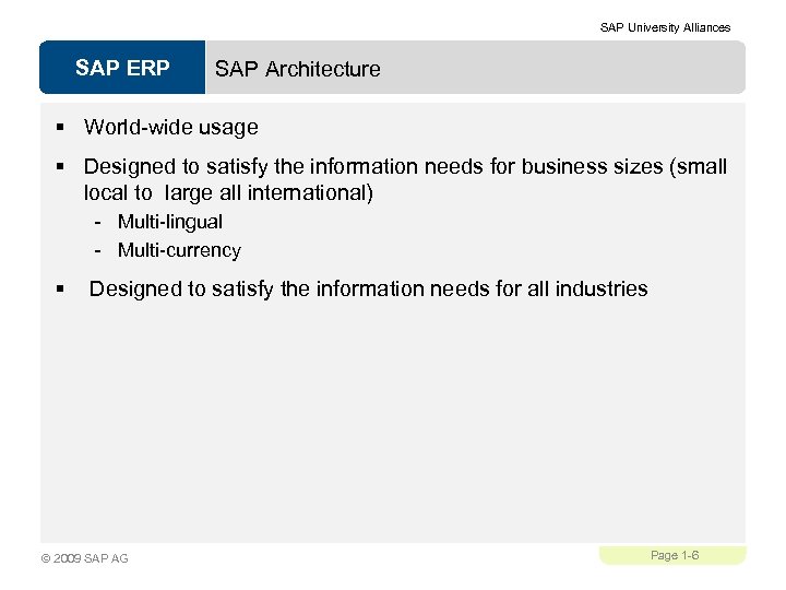 SAP University Alliances Version 1 0 Authors Bret