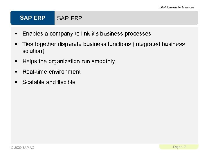 SAP University Alliances Version 1 0 Authors Bret