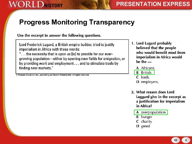 Progress Monitoring Transparency 