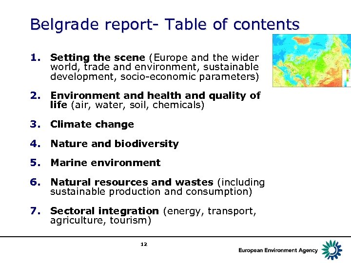 Belgrade report- Table of contents 1. Setting the scene (Europe and the wider world,