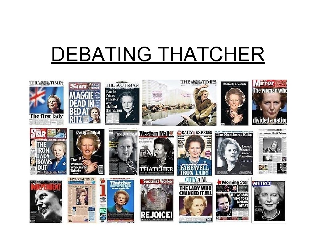 DEBATING THATCHER 