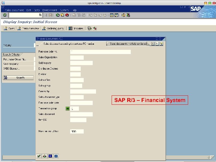SAP R/3 – Financial System 