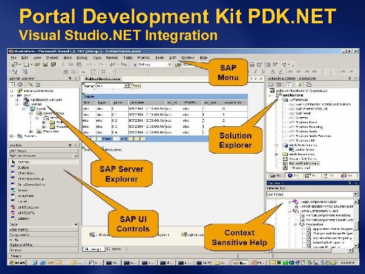 Portal Development Kit PDK. NET Visual Studio. NET Integration 