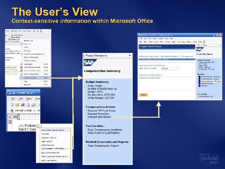 The User’s View Context-sensitive information within Microsoft Office 