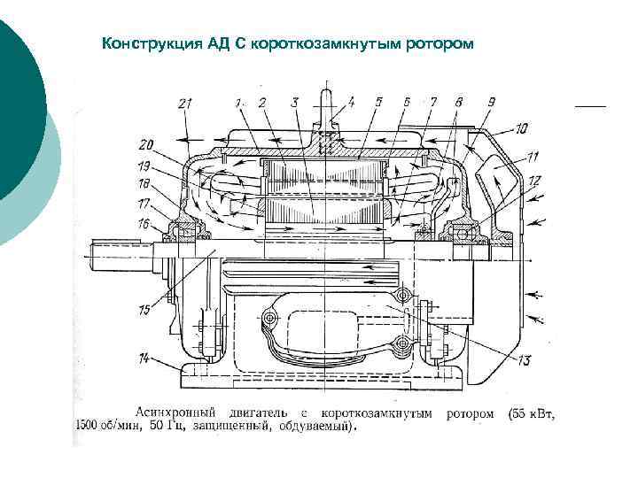 Конструкция АД С короткозамкнутым ротором 