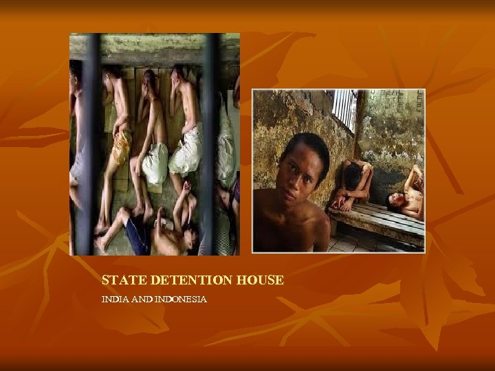 STATE DETENTION HOUSE INDIA AND INDONESIA 