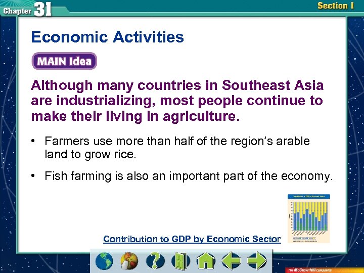 Economic Activities Although many countries in Southeast Asia are industrializing, most people continue to