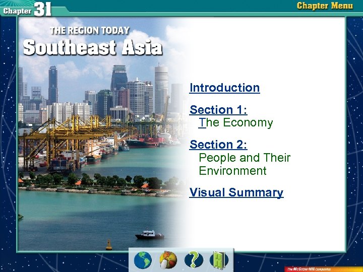 Introduction Section 1: The Economy Section 2: People and Their Environment Visual Summary 