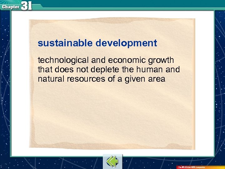 sustainable development technological and economic growth that does not deplete the human and natural