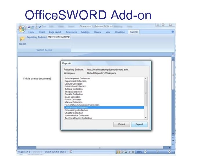 Office. SWORD Add-on • http: //www. codeplex. com/Office. SWORD 