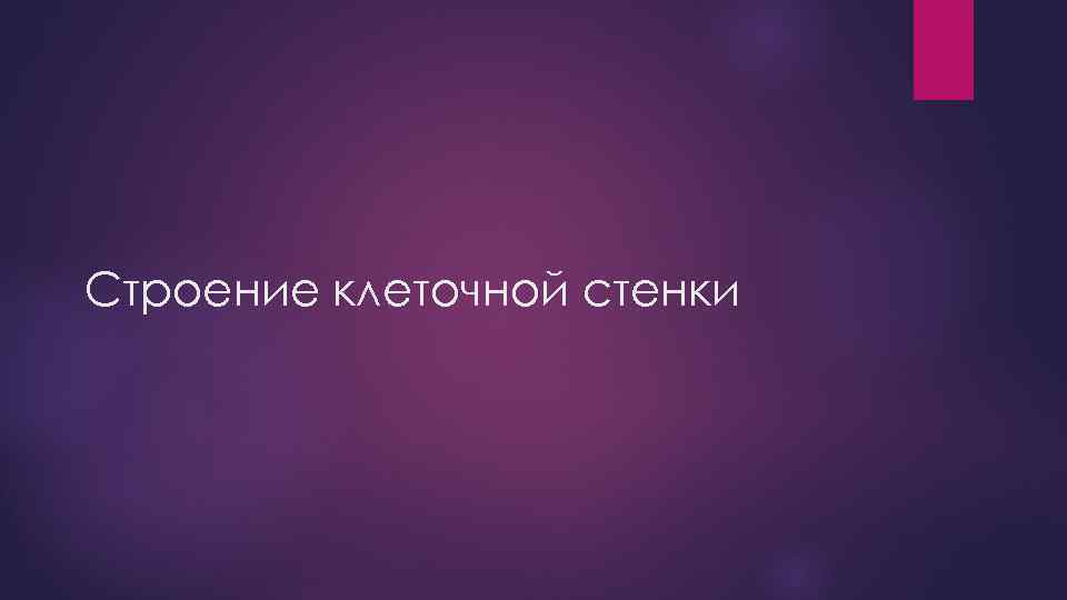 Строение клеточной стенки 