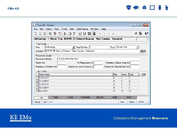 EMu 4. 0 Collections Management Museums 