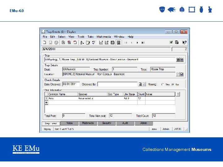 EMu 4. 0 Collections Management Museums 