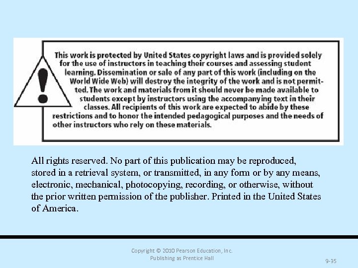 All rights reserved. No part of this publication may be reproduced, stored in a