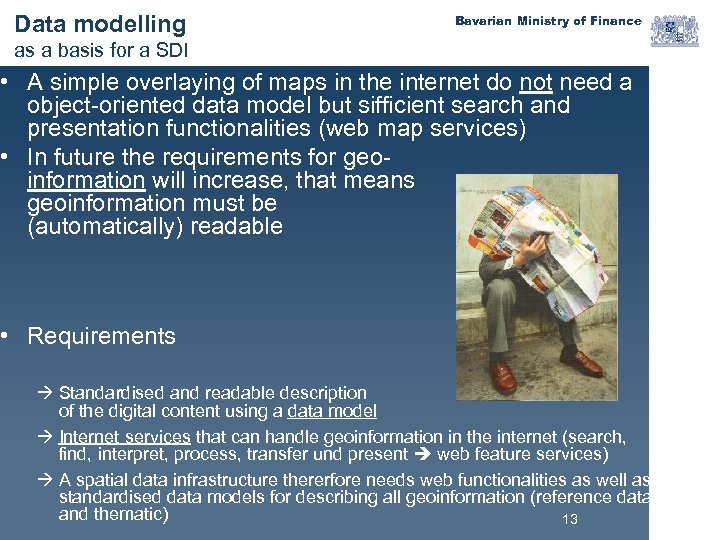 Data modelling Bavarian Ministry of Finance as a basis for a SDI • A