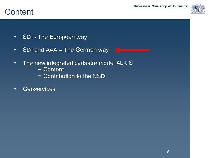 Content • SDI - The European way • SDI and AAA – The German
