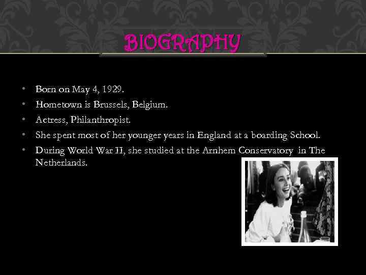 BIOGRAPHY • • • Born on May 4, 1929. Hometown is Brussels, Belgium. Actress,