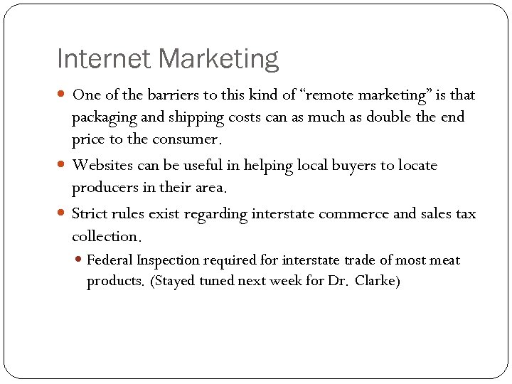Internet Marketing One of the barriers to this kind of “remote marketing” is that