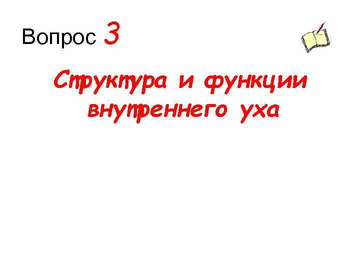 Вопрос 3 Структура и функции внутреннего уха 