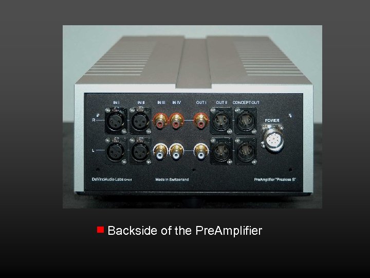 Backside of the Pre. Amplifier 